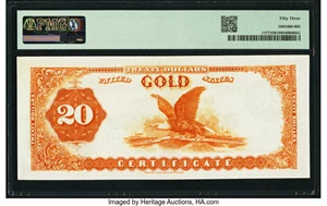 image for: Fr. 1177 $20 1882 Gold Certificate PMG About Uncirculated 53....