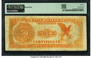 image for: Fr. 1189a $50 1882 Gold Certificate PMG Choice Fine 15....