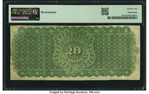 image for: Fr. 12 $20 1861 Demand Note PMG Very Fine 25 Net....