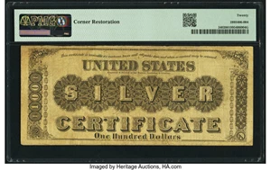 image for: Fr. 340 $100 1880 Silver Certificate PMG Very Fine 20....