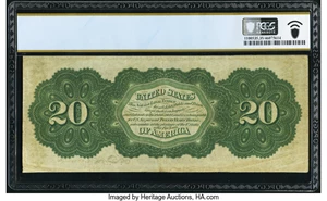 image for: Fr. 124b $20 1862 Legal Tender PCGS Banknote Choice VF 35 PPQ....