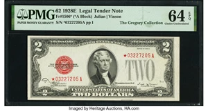 image for: Fr. 1506* $2 1928E Legal Tender Star Note. PMG Choice Uncirculated 64 EPQ....