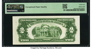 image for: Fr. 1506* $2 1928E Legal Tender Star Note. PMG Choice Uncirculated 64 EPQ....