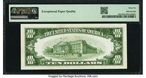 image for: Fr. 1703* $10 1934B Silver Certificate Star. PMG Gem Uncirculated 66 EPQ....