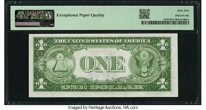 image for: Fr. 1610* $1 1935A Experimental S Silver Certificate Star. PMG Gem Uncirculated 65 EPQ....
