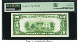 image for: Fr. 2050-K $20 1928 Federal Reserve Note. PMG Gem Uncirculated 66 EPQ....