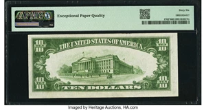image for: Fr. 1702* $10 1934A Silver Certificate Star. PMG Gem Uncirculated 66 EPQ....