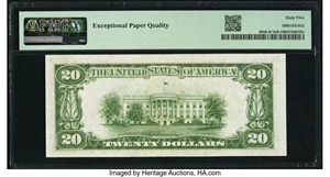 image for: Fr. 2056-K* $20 1934B Federal Reserve Star Note. PMG Gem Uncirculated 65 EPQ....