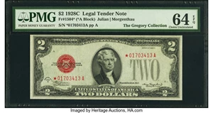 image for: Fr. 1504* $2 1928C Legal Tender Star Note. PMG Choice Uncirculated 64 EPQ....