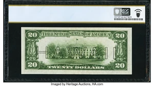 image for: Fr. 2304 $20 1934 Mule Hawaii Federal Reserve Note. PCGS Banknote Choice Unc 64....