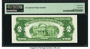 image for: Fr. 1503 $2 1928B Legal Tender Note. PMG Superb Gem Unc 67 EPQ....