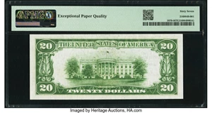 image for: Fr. 1870-I $20 1929 Federal Reserve Bank Note. PMG Superb Gem Unc 67 EPQ....