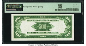 image for: Fr. 2201-B $500 1934 Federal Reserve Note. PMG Choice Uncirculated 63 EPQ....