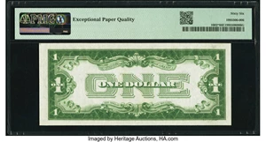 image for: Fr. 1602* $1 1928B Silver Certificate Star. PMG Gem Uncirculated 66 EPQ....