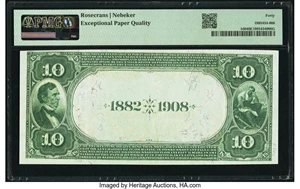 image for: Tonawanda, NY - $10 1882 Date Back Fr. 540 The First National Bank Ch. # (E)4869 PMG Extremely Fine 40 EPQ....