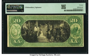 image for: Watkins, NY - $20 Original Fr. 424 The Second National Bank Ch. # 456 PMG Very Fine 20....