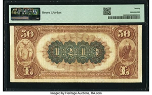 image for: Newburgh, NY - $50 1882 Brown Back Fr. 509 The Quassaick National Bank Ch. # 1213 PMG Very Fine 20....