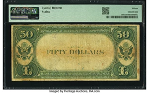 image for: Dayton, OH - $50 1882 Value Back Fr. 586 The Winters National Bank Ch. # (M)2604 PMG Choice Fine 15....