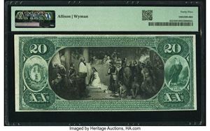 image for: New Haven, CT - $20 1875 Fr. 432 The Yale National Bank Ch. # 796 PMG Choice Extremely Fine 45....