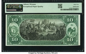 image for: New Haven, CT - $10 1875 Fr. 417 The Second National Bank Ch. # 227 PMG Choice Uncirculated 64 EPQ....