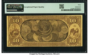 image for: San Francisco, CA - $10 1870 Fr. 1142 The First National Gold Bank Ch. # 1741 PMG Very Fine 30 EPQ....
