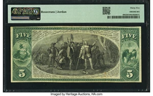 image for: Schwenksville, PA - $5 1875 Fr. 408 Black Charter Number The National Bank of Schwenksville Ch. # 2142 PMG Choice Very Fine 35...