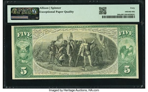 image for: Pontiac, IL - $5 Original Fr. 399a Black Charter Number The National Bank of Pontiac Ch. # 2141 PMG Extremely Fine 40 EPQ....