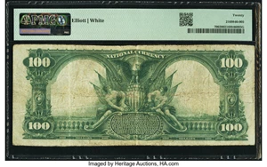 image for: Wallingford, CT - $100 1902 Plain Back Fr. 706 The First National Bank Ch. # 2599 PMG Very Fine 20....