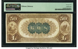 image for: Pottstown, PA - $50 1882 Brown Back Fr. 516 The National Bank of Pottstown Ch. # 608 PMG Very Fine 25....