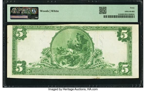 image for: Gurdon, AR - $5 1902 Plain Back Fr. 610 The First National Bank Ch. # 13210 PMG Extremely Fine 40....