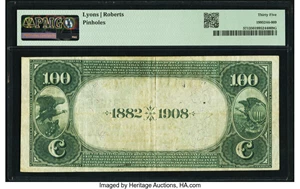 image for: Louisville, KY - $100 1882 Date Back Fr. 571 The National Bank of Kentucky Ch. # (S)5312 PMG Choice Very Fine 35....