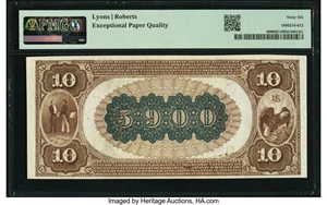 image for: Bowling Green, KY - $10 1882 Brown Back Fr. 490 The Citizens National Bank Ch. # (S)5900 PMG Gem Uncirculated 66 EPQ....