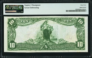 image for: Grand Rapids, WI - $10 1902 Plain Back Fr. 629 The Citizens National Bank Ch. # (M)10330 PMG Choice Uncirculated 64....