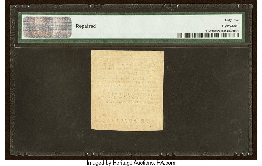 May 22, 1777 $1/6 Rhode Island (Fr. RI270) thumbnail 6