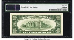 image for: Fr. 2017-F* $10 1963A Federal Reserve Star Note. PMG Superb Gem Unc 67 EPQ....