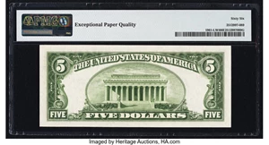 image for: Fr. 1961-L $5 1950 Wide I Federal Reserve Note. PMG Gem Uncirculated 66 EPQ....
