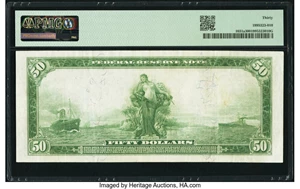 image for: Fr. 1031a $50 1914 Federal Reserve Note PMG Very Fine 30....
