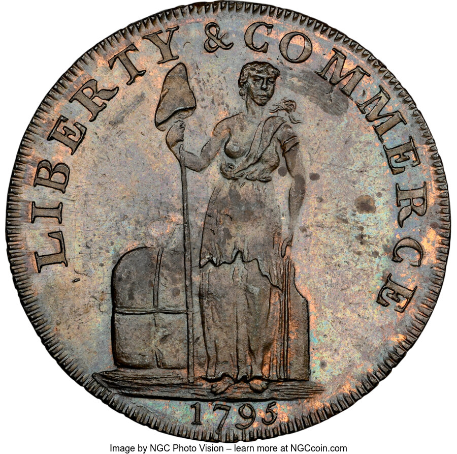 1795 CENT Talbot, Allum, & Lee Cent MS63 Brown NGC. NGC Census: (16/17). PCGS Population: (45/69). CDN: $650 Whsle. Bid for...