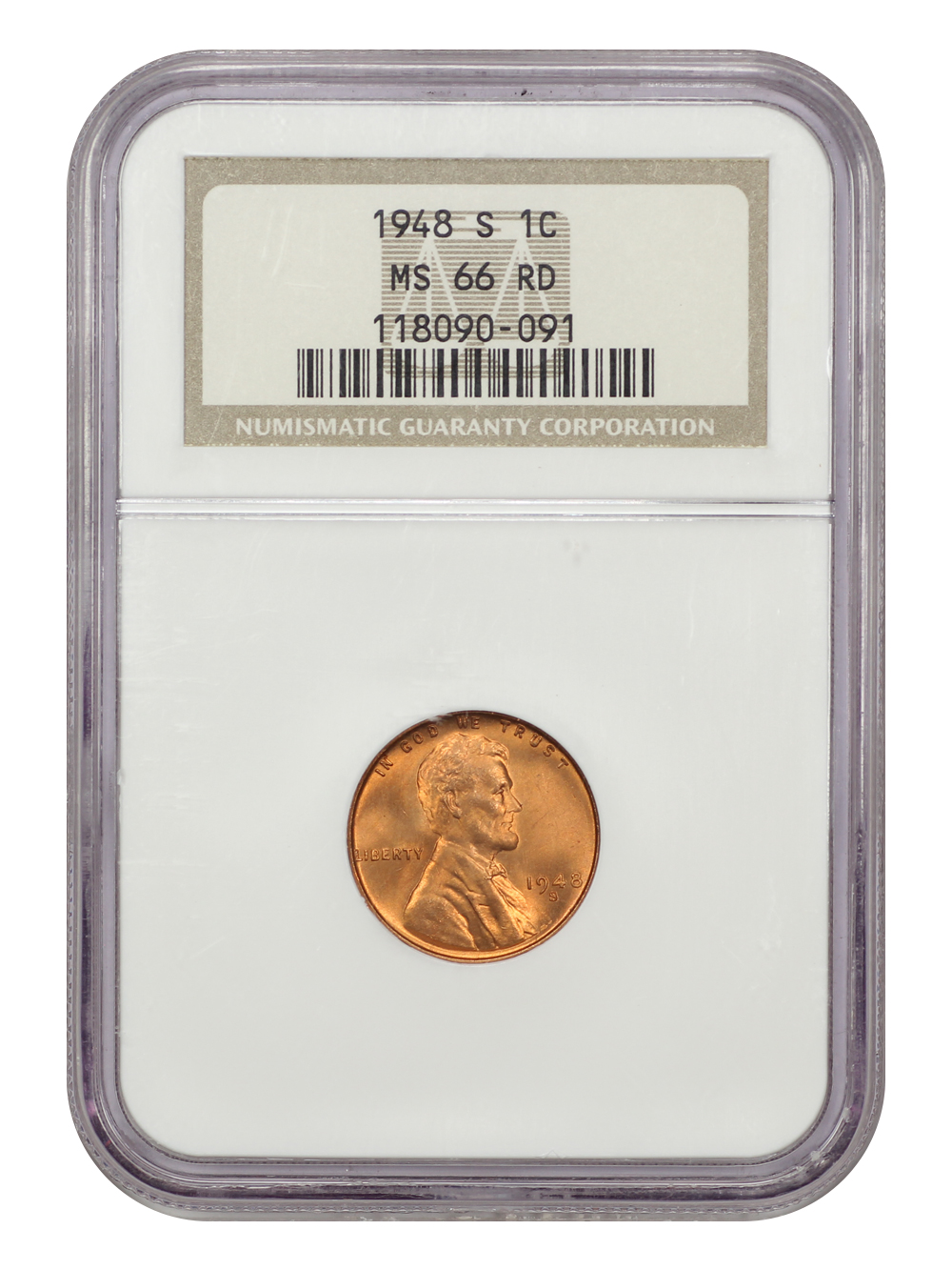 1948-S 1c MS RD MS66 RD thumbnail 4