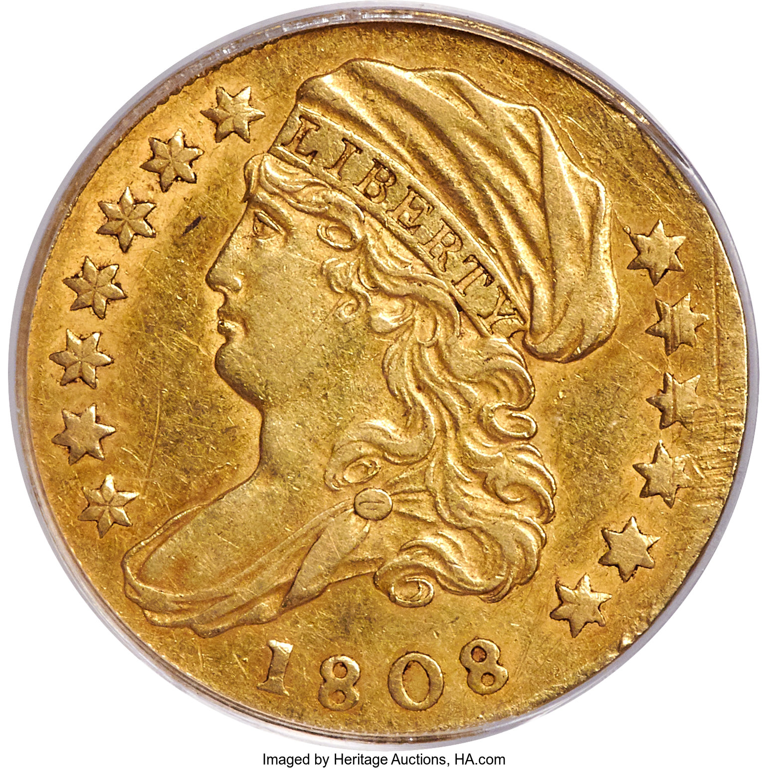 1808 $2 1/2 BD-1, R.4, AU50 PCGS. CAC. ...