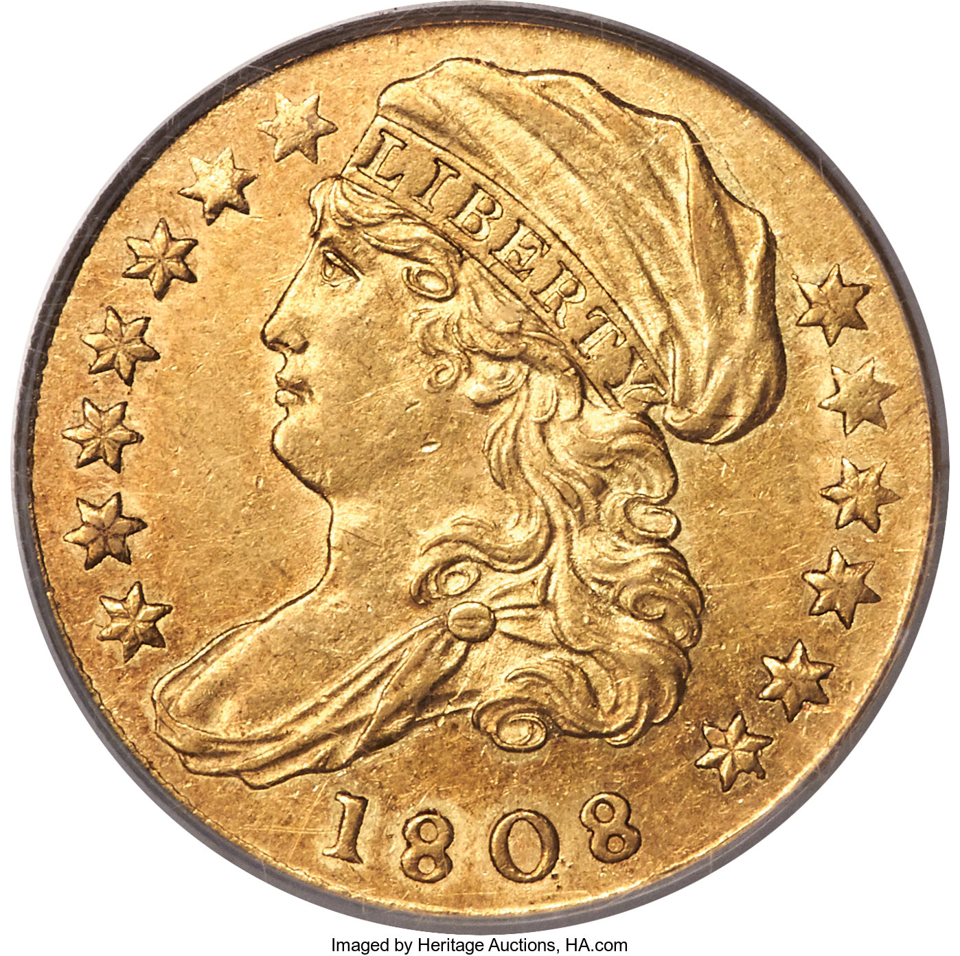 1808 $2 1/2 BD-1, R.4, AU55 PCGS. CAC. ...
