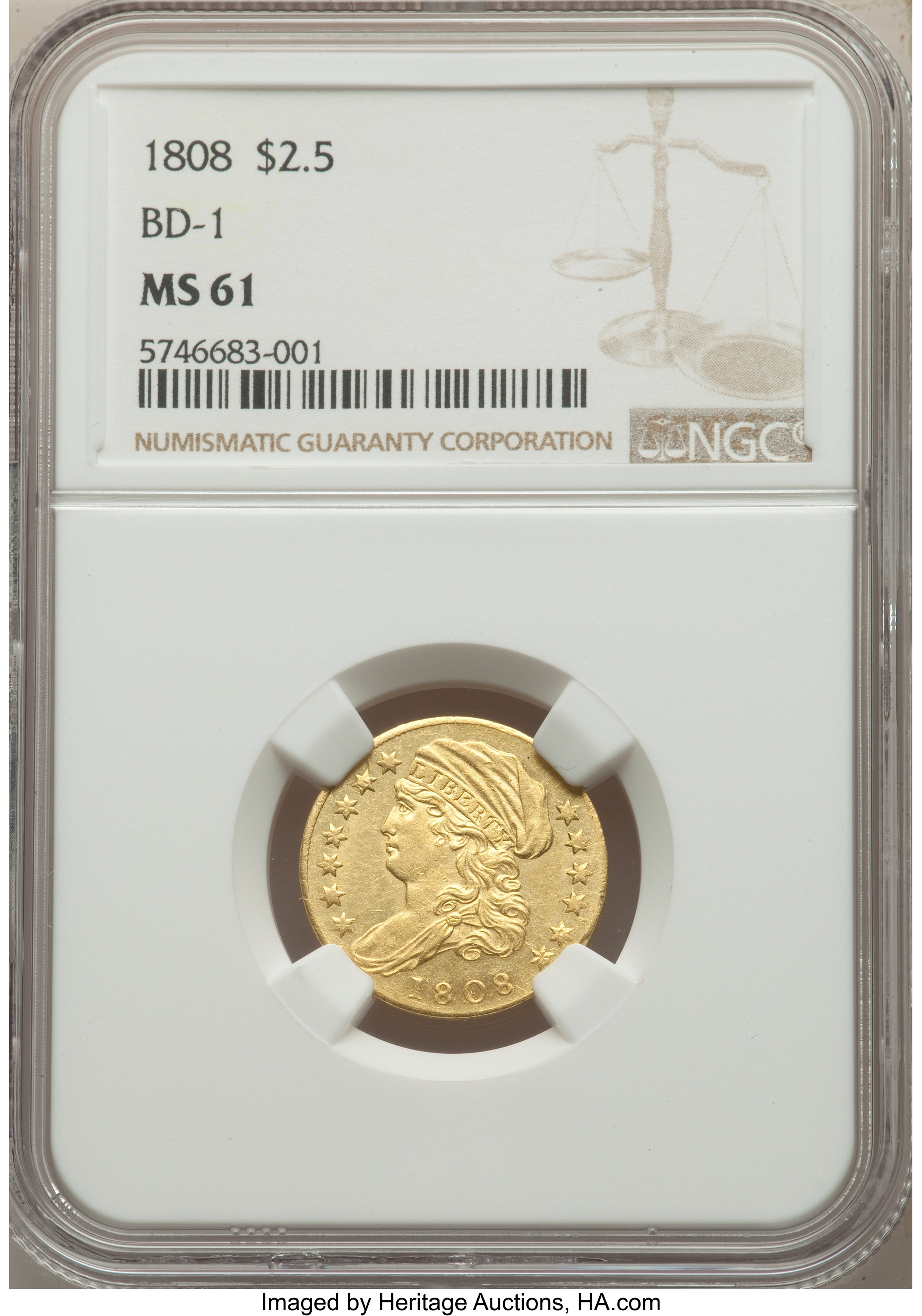 1808 $2 1/2 BD-1 MS60 thumbnail 4