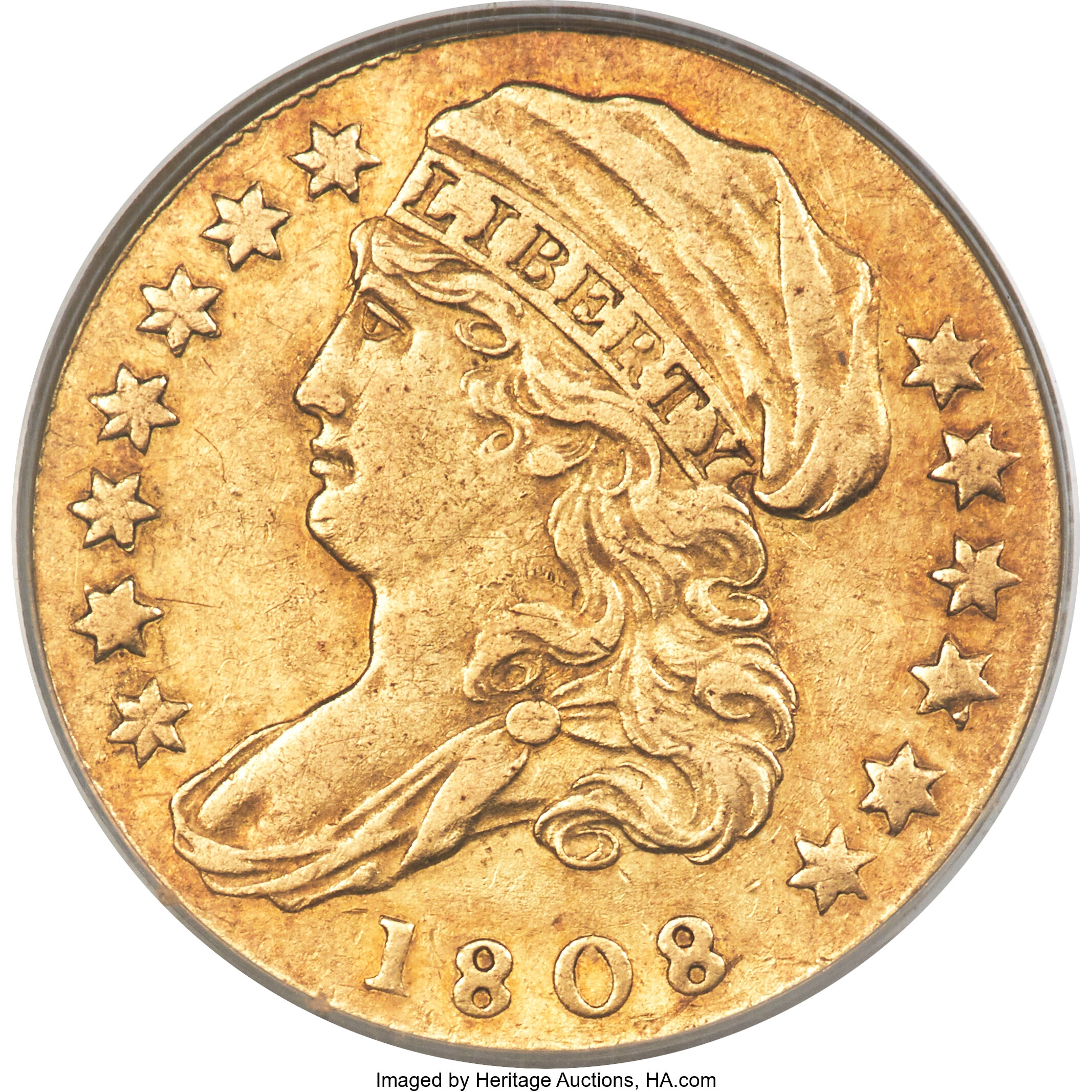 1808 $2 1/2 BD-1, R.4, AU53 PCGS. CAC. ...