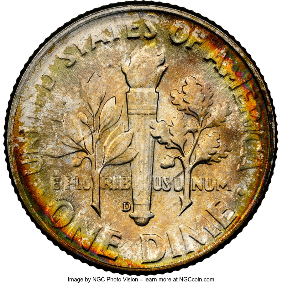 1947-D 10c VF30 thumbnail 9
