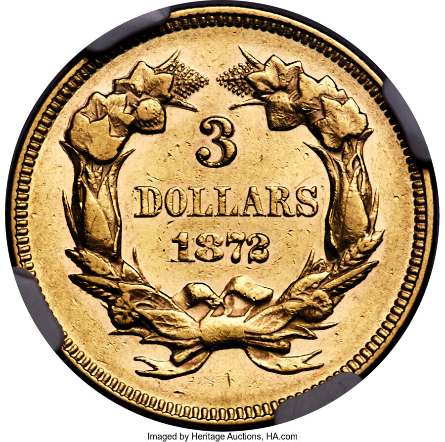 1872 $3 VF20 thumbnail 20