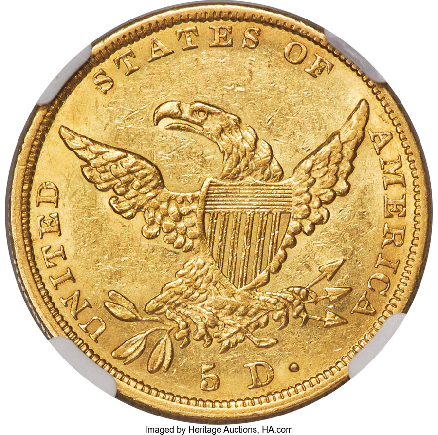 1837 $5  HM-3 MS thumbnail 3