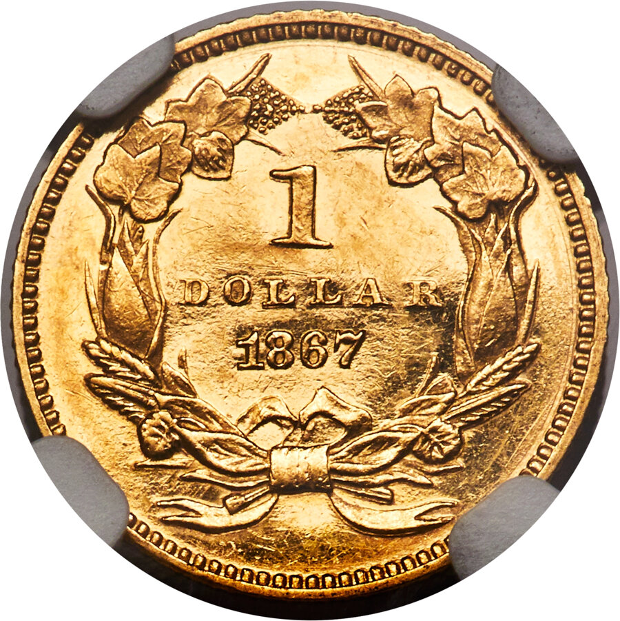 Liberty Gold Dollar G$1 Type 3, 1856-1889 PR CAM [Type] PR61 CAM thumbnail 2