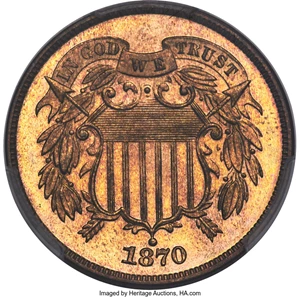 image for: 1870 2C PR67 Red PCGS....