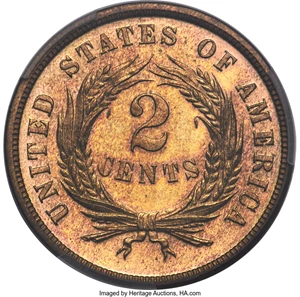 image for: 1870 2C PR67 Red PCGS....