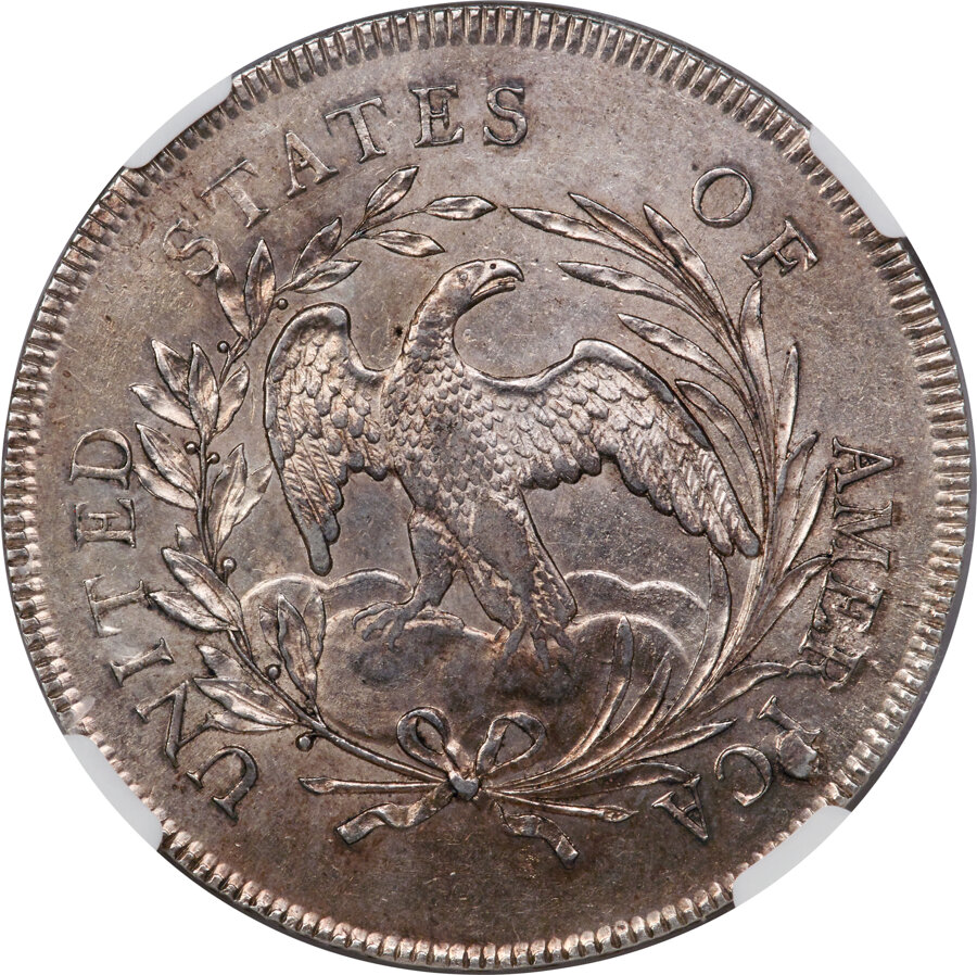 1796 $1  Large Date, Small Letters, B-5, BB-65 MS62 CAC thumbnail 2